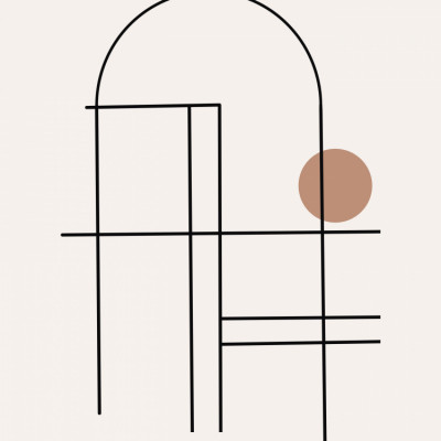 Geometric line art composition 01