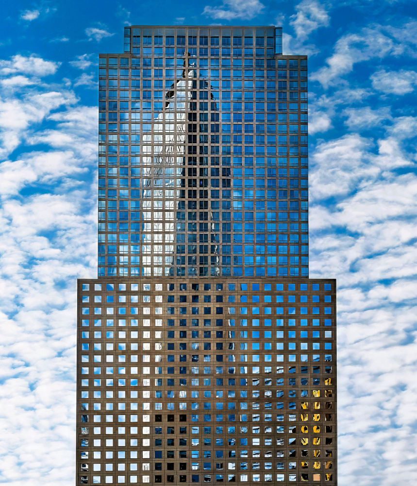 Skyscraper Sky Reflection by Arnon Orbach — canvas wall art