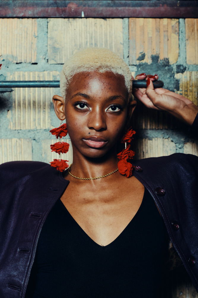Stylish Blonde Urban Portrait by Steffen Lauterbach — canvas wall art