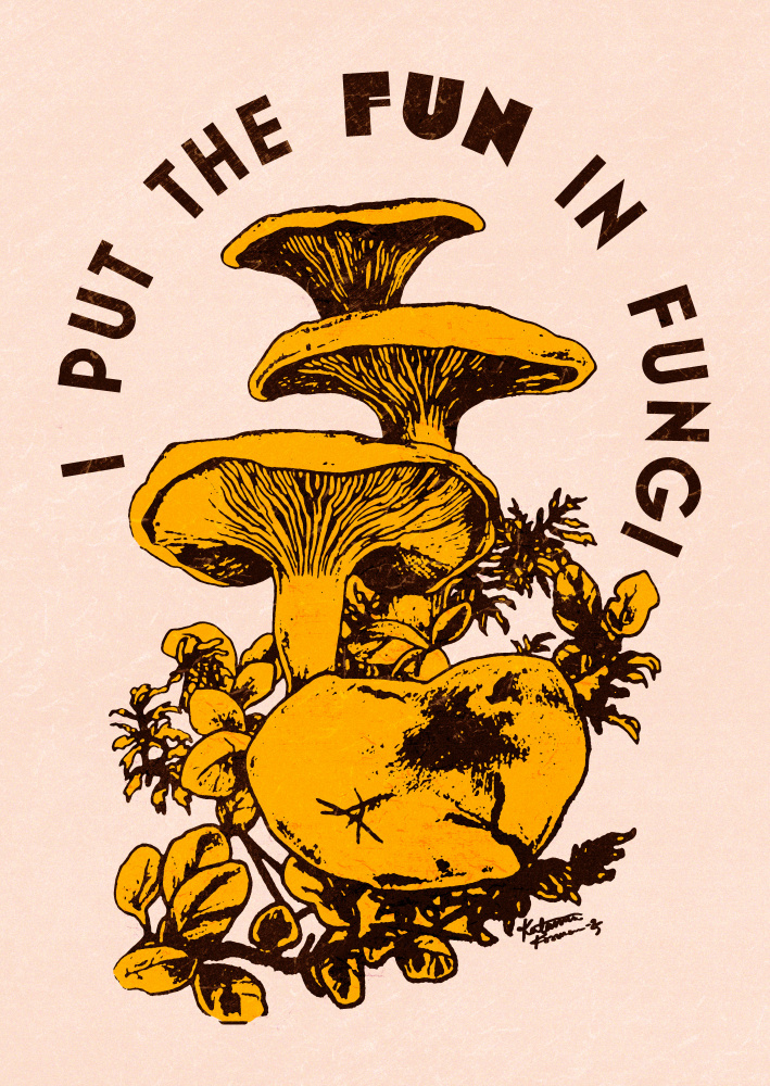 Fun In Fungi by Katariina Kosunen — canvas wall art
