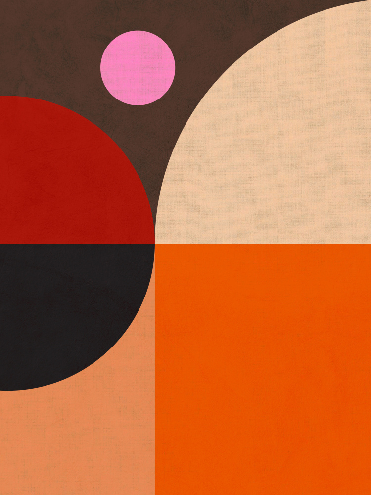 Geometric Sunset Curves by Dominique Vari — canvas wall art