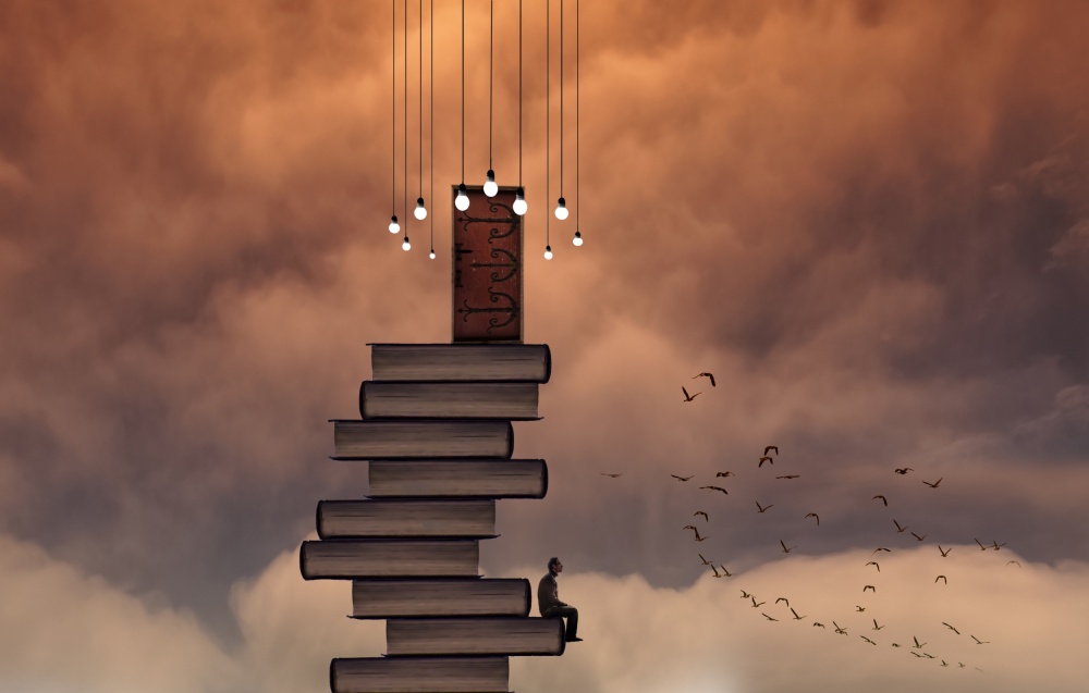 Dreamy Book Path by David Senechal Photographie (polydactyle) — canvas wall art