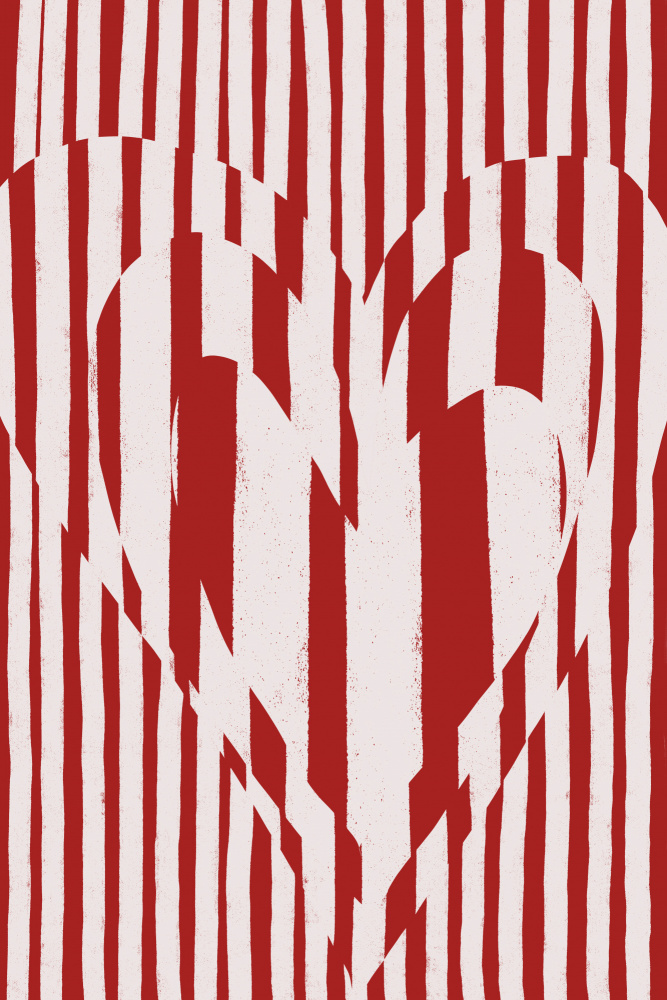 Heart in Stripes by Treechild — canvas wall art