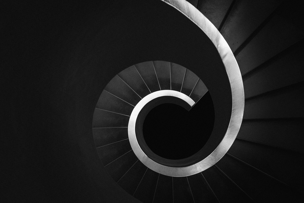 Abstract Spiral Staircase by Rui Correia — canvas wall art