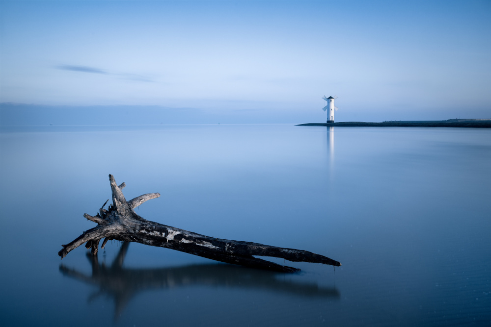 Blue Hour Driftwood Lighthouse by Marian Kuric QEP — canvas wall art