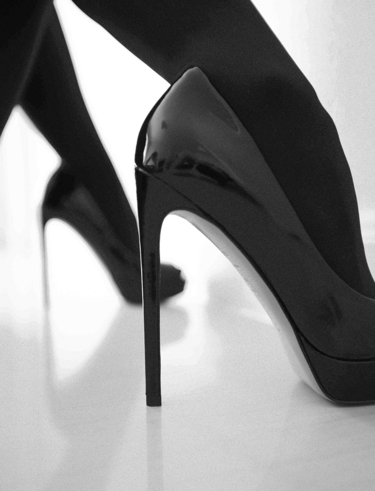 Elegant Black Heels by Erik Schottstaedt — canvas wall art