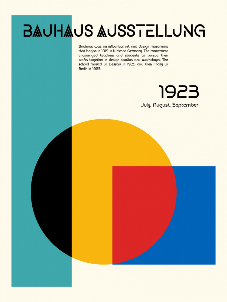 Bauhaus Exhibition 1923 by Retrodrome — canvas wall art