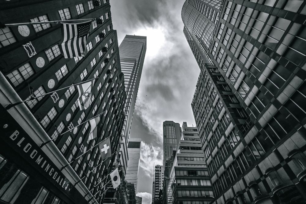 Skyscrapers And Flags by GuruShots — canvas wall art