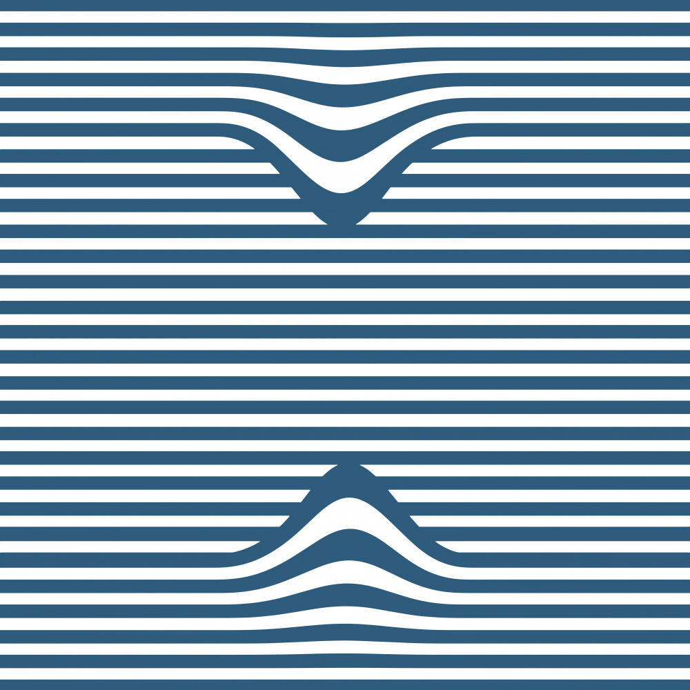 Wavy Optical Illusion by Carlos Perez Del Moro — canvas wall art