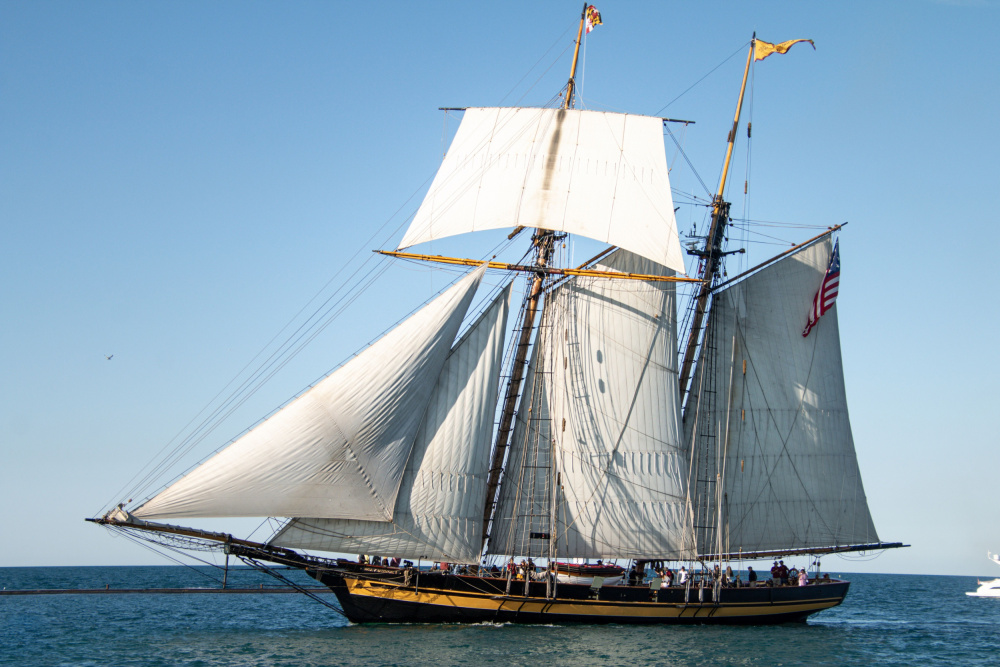 Historic Tall Ship Sailing by GuruShots — canvas wall art