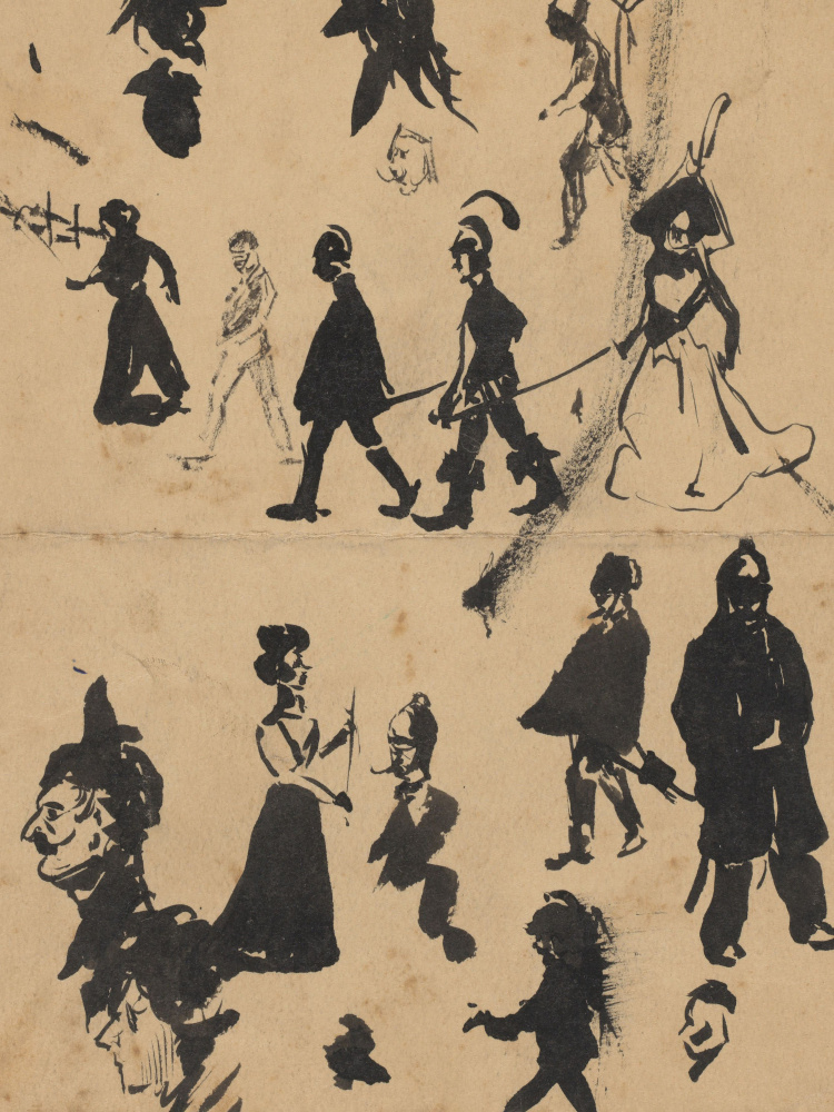 Studieblad Met Mannen En Vrouwen by Leo Gestel — canvas wall art