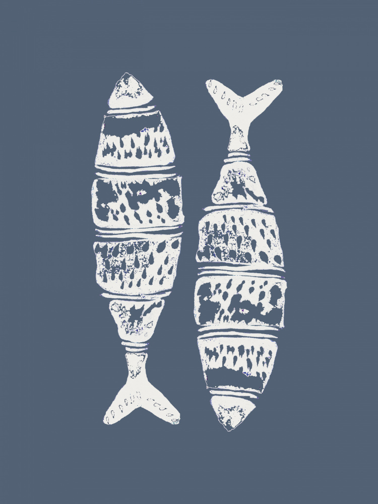 Coastal Fish Duo by Elizabeth C — canvas wall art