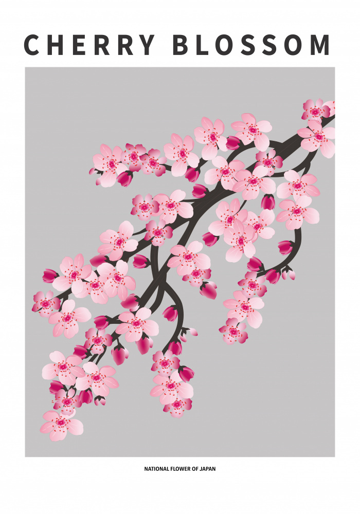 Cherry Blossom Branch by Paperago — canvas wall art