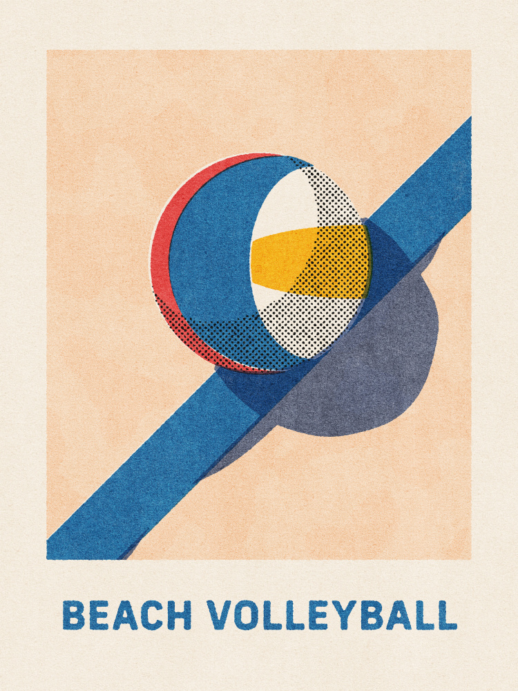 Sunny Beach Volleyball by Daniel Coulmann — canvas wall art