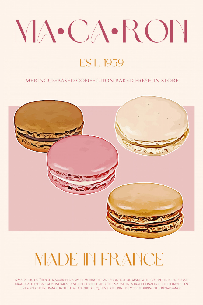 Classic French Macarons by Nazma Khokhar — canvas wall art