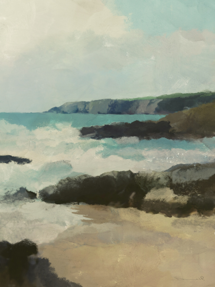 Rocky Beach by Dan Hobday — canvas wall art