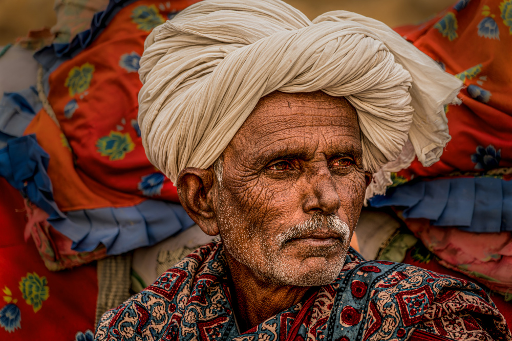 Indian Man in Turban by Holger Schmidtke — canvas wall art