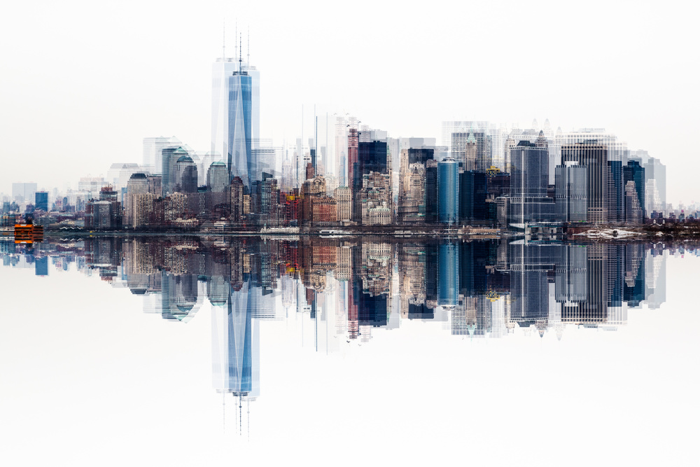Abstract Manhattan Skyline by Peter Pfeiffer — canvas wall art