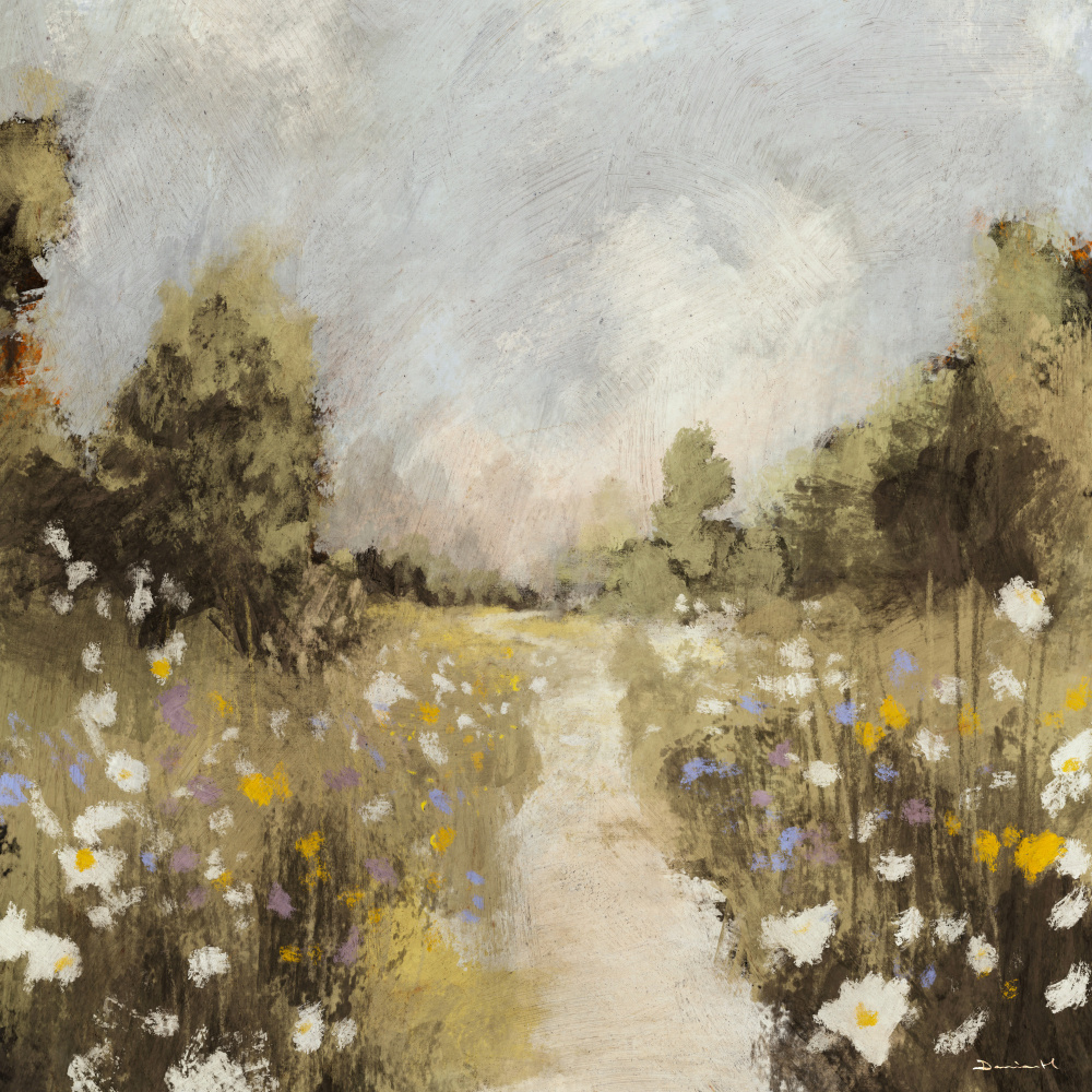 Wildflower Meadow Path by Dan Hobday — canvas wall art