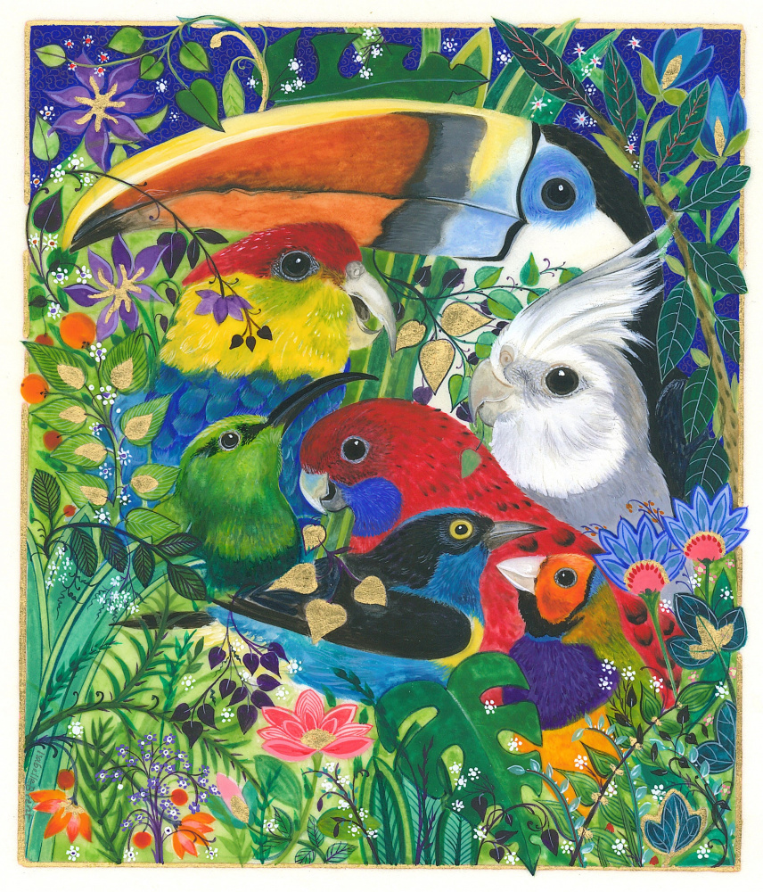 Paradise Birds by Isabelle Brent — canvas wall art