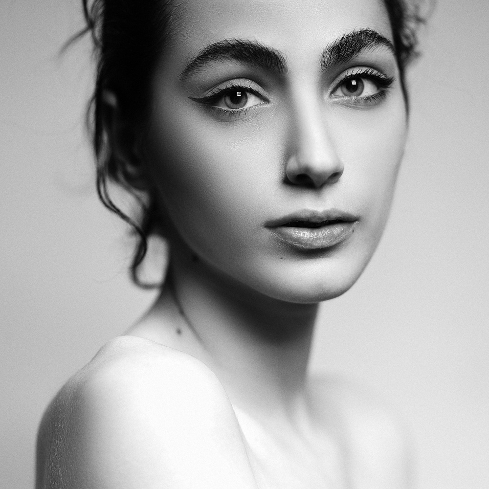 Elegant Female Gaze by Amin Hamidnezhad — canvas wall art