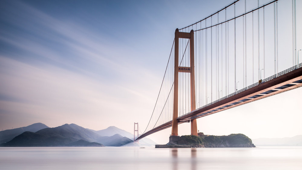Majestic Golden Bridge by Qing Ai — canvas wall art