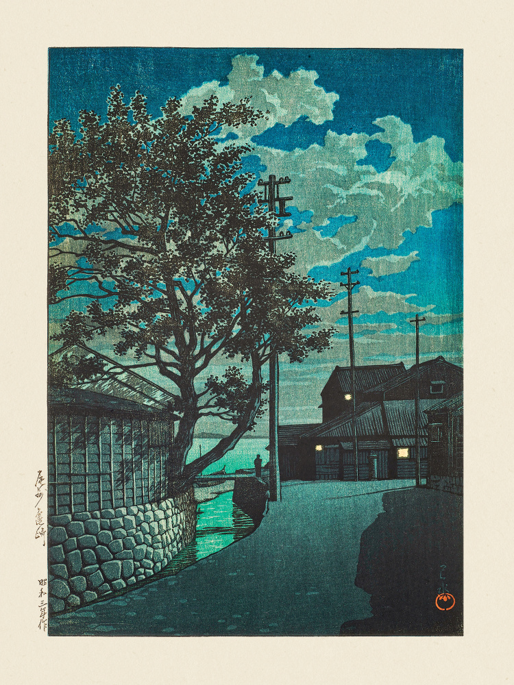 Kamezaki Bishu 1928 by Kawase Hasui — canvas wall art