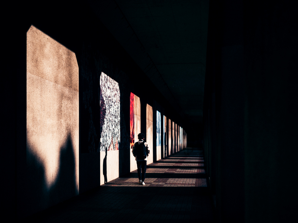 Walking Through Light by Yuzo Fujii — canvas wall art
