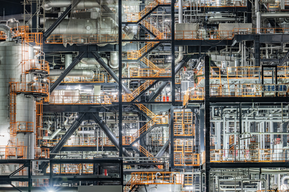 Refinery Night Glow by Kobayashi Tetsurou — canvas wall art