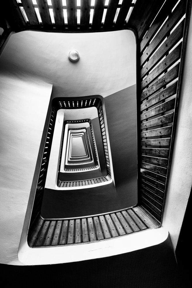Infinite Spiral Staircase by Hervé Loire — canvas wall art