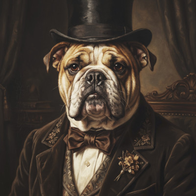 Dapper Bulldog Portrait