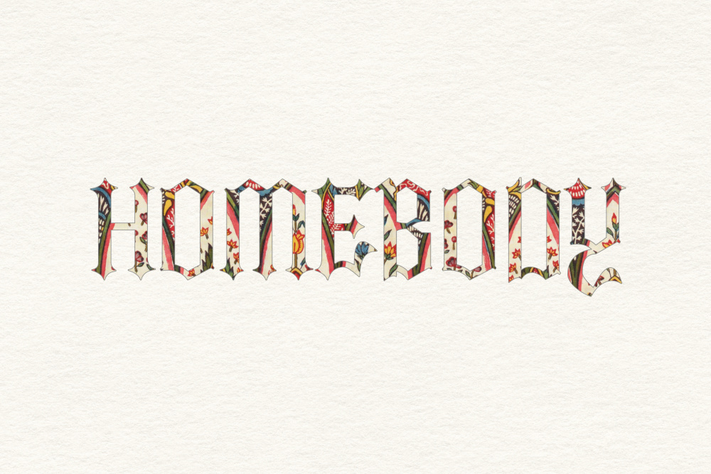 Homebody Floral Typography by Wild Violets — canvas wall art