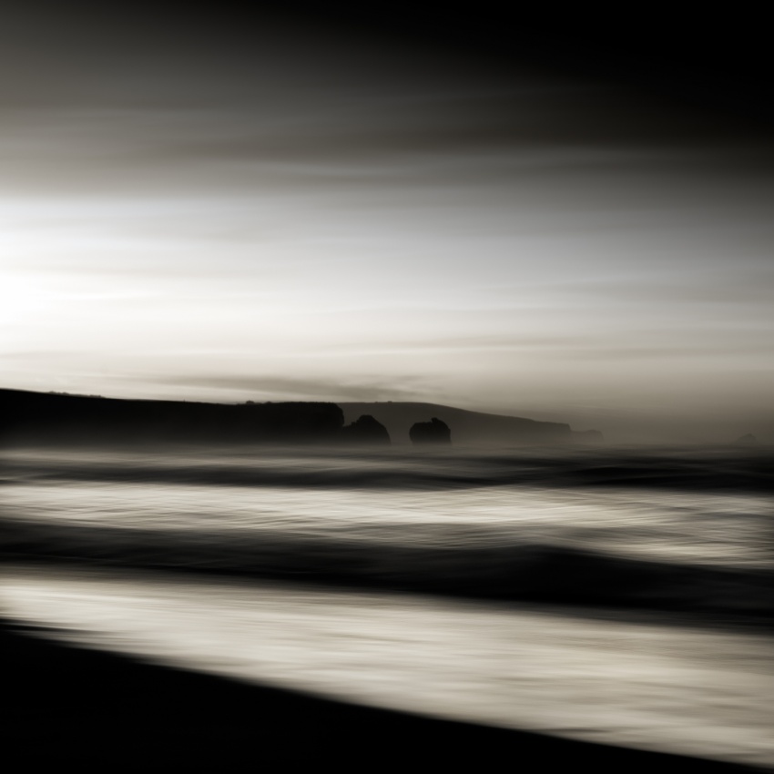 Moody Coastal Horizon by Marco Antonio Cobo — canvas wall art