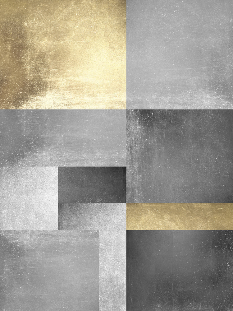 Abstract Gold Geometry by Vitor Costa — canvas wall art