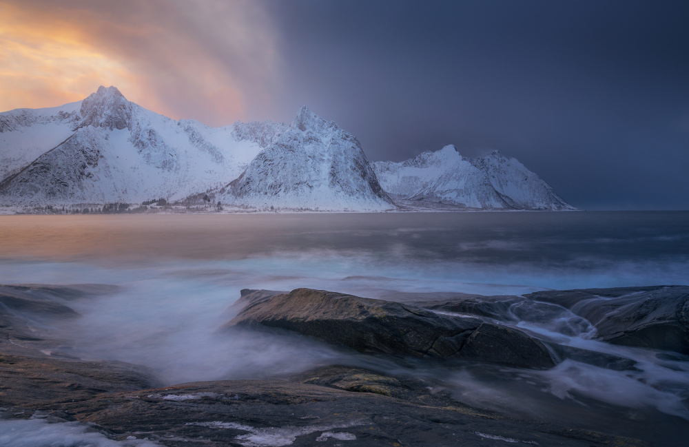 Dramatic Winter Coast by Tom Meier — canvas wall art