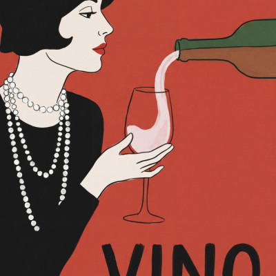 Elegant Flapper Wine Pour