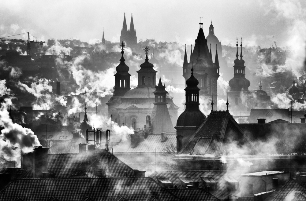 Prague Towers' by Martin Froyda — canvas wall art