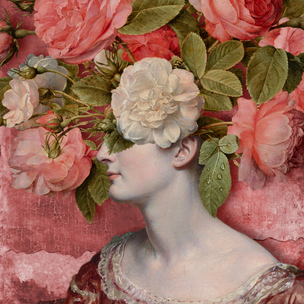 Veiled in Roses by Marja van den Hurk — canvas wall art