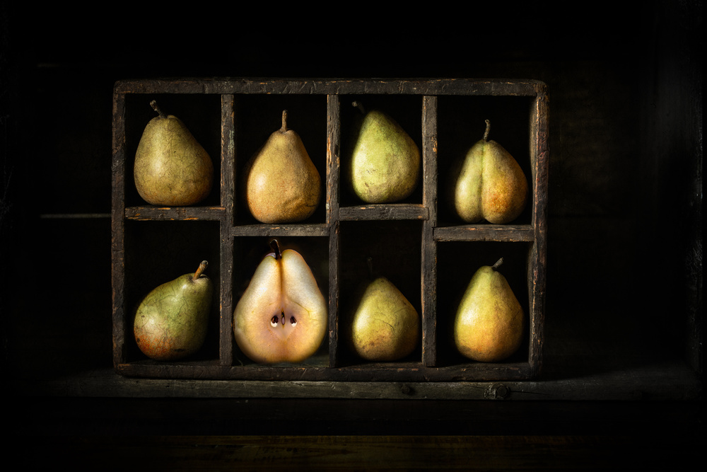 Rustic Pear Still Life by Heather Bonadio — canvas wall art