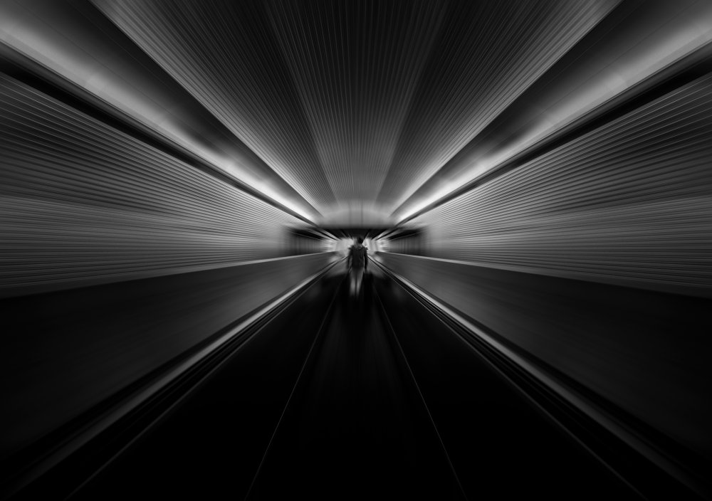 Abstract Tunnel Journey by Oussama Mazouz — canvas wall art