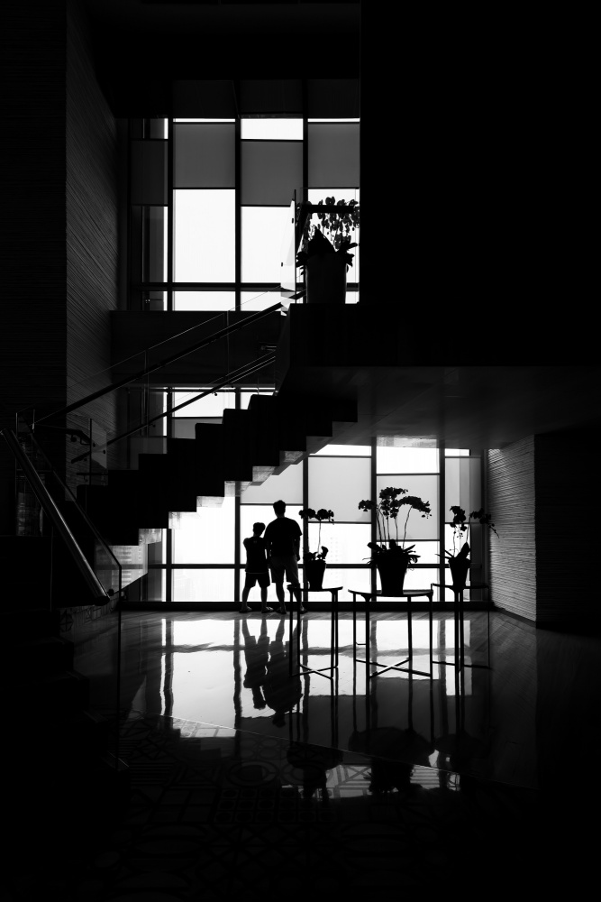 Modern Staircase Silhouettes by R Suguri — canvas wall art