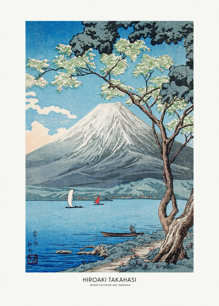 Mount Fuji From Lake Yamanaka by Utagawa Hiroshige — canvas wall art