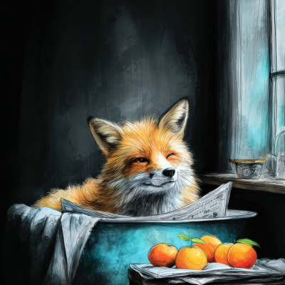Fox In Bathtube 4