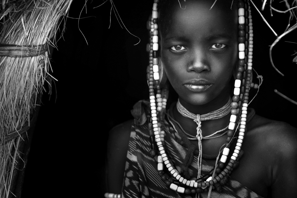 Serene African Child by Hesham Alhumaid — canvas wall art