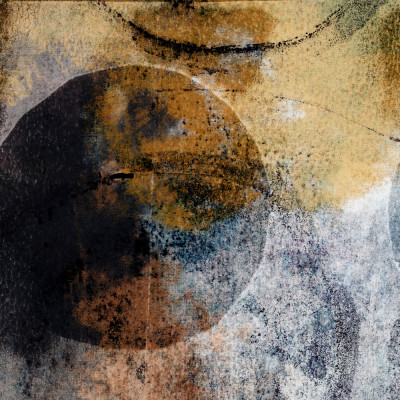 Textured Abstract Gold Blue