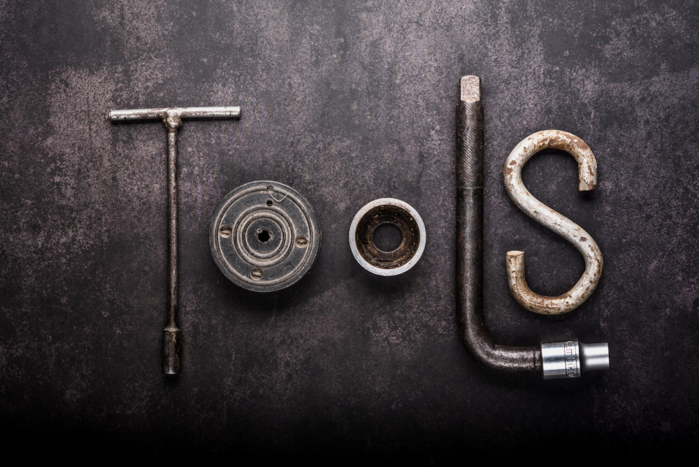 Metal Word Tools by Sumit Dhuper — canvas wall art