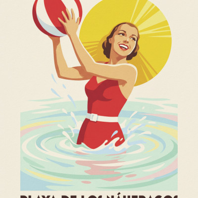 Retro Beach Ball Fun