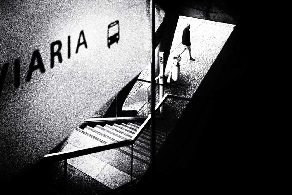 Urban Man Descending by Rui Correia — canvas wall art