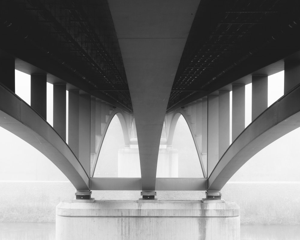 Modern Bridge Perspective by Alexej Schulz — canvas wall art