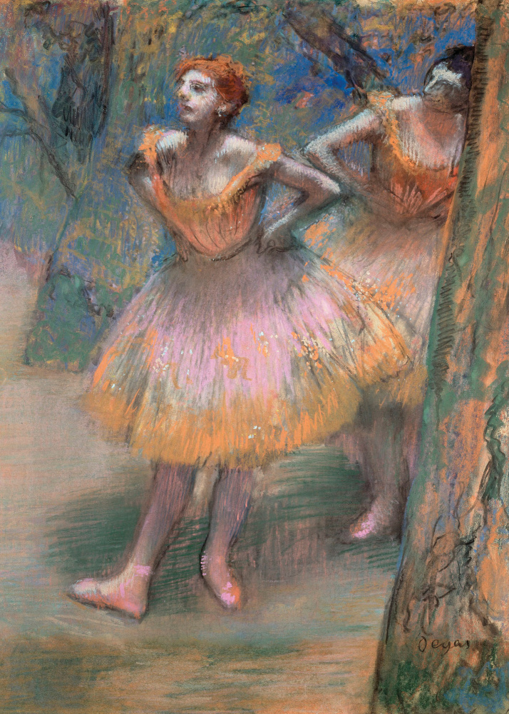 Two Dancers by Edgar Degas — canvas wall art